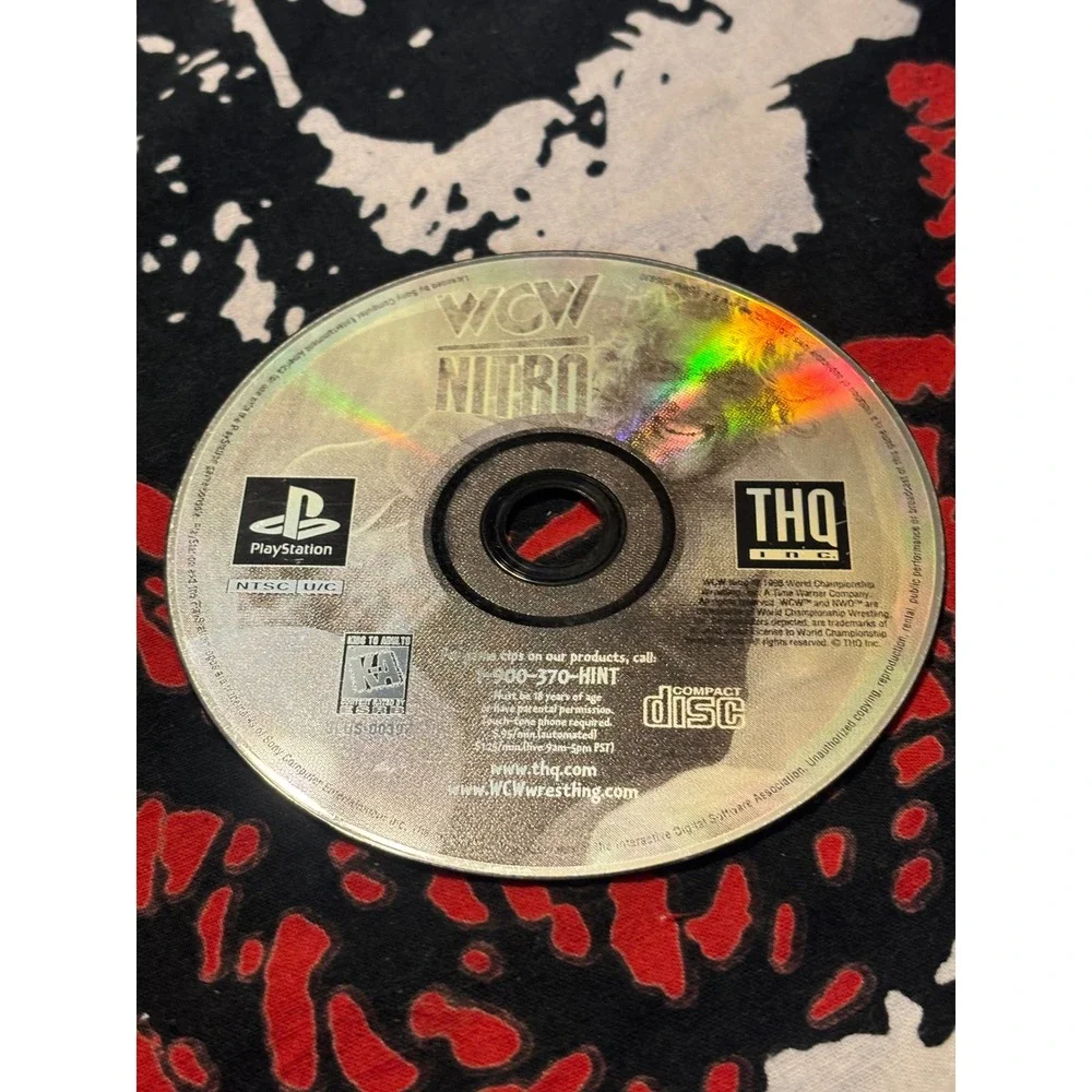 WCW Nitro Sony PlayStation PS1 Video Game Disc Only THQ SLUS-00397 NTSC U/C